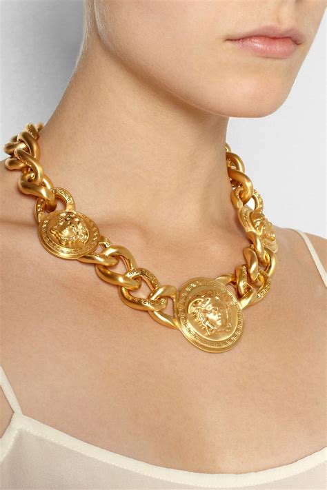 10kt versace cut chain|Versace chains for women.